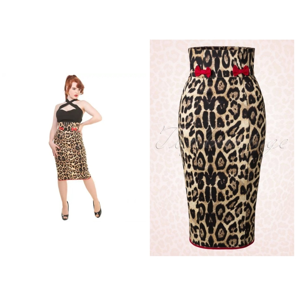Collectif Vanya Leopard Skirt